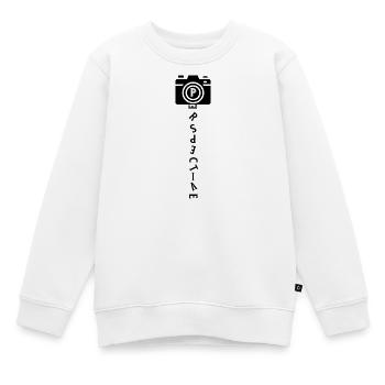 PERSPEKTIVE Fotograf - Kinder Premium Organic Sweatshirt - Weiß - Vorne - AI Model Kid Male (0cm)