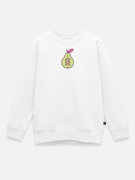 geteilte Birne - Kinder Premium Organic Sweatshirt - Weiß