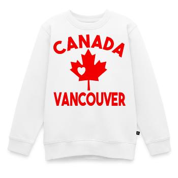 Kanada Vancouver - Kinder Premium Organic Sweatshirt - Weiß - Vorne - AI Model Kid Male (0cm)
