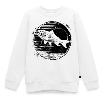 Fischerei Zeichnung - Kinder Premium Organic Sweatshirt - Weiß - Vorne - AI Model Kid Male (0cm)