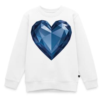 SAPHIR HEART - peace & love - Sweat Premium enfant bio - blanc - Devant - AI Model Kid Male (0cm)
