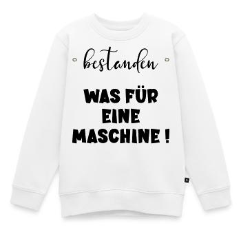 Abschluss Bestanden - Maschine - Kinder Premium Organic Sweatshirt - Weiß - Vorne - AI Model Kid Male (0cm)