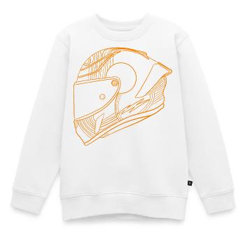 Helm - Kinder Premium Organic Sweatshirt - Weiß - Vorne - AI Model Kid Male (0cm)
