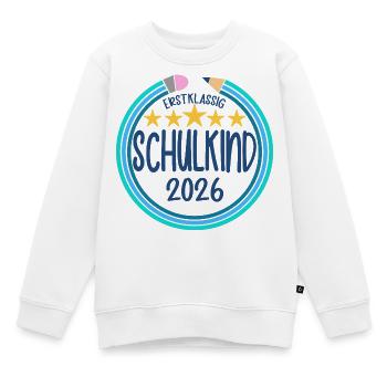Erstklassig Schulkind 2026 Einschulung Shirt - Kinder Premium Organic Sweatshirt - Weiß - Vorne - AI Model Kid Male (0cm)