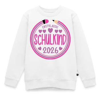 Erstklassig Schulkind 2026 Einschulung Shirt - Kinder Premium Organic Sweatshirt - Weiß - Vorne - AI Model Kid Male (0cm)