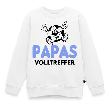 Fußball Papas Volltreffer Babybody Sprüche Body - Kinder Premium Organic Sweatshirt - Weiß - Vorne - AI Model Kid Male (0cm)