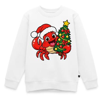 Weihnachts Krabbe - Kinder Premium Organic Sweatshirt - Weiß - Vorne - AI Model Kid Male (0cm)
