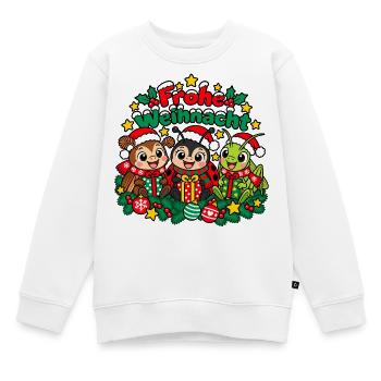 Weihnachts Insekten - Kinder Premium Organic Sweatshirt - Weiß - Vorne - AI Model Kid Male (0cm)