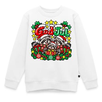 Frohe Weihnachten, Waschbären - Kinder Premium Organic Sweatshirt - Weiß - Vorne - AI Model Kid Male (0cm)