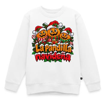 Die Weihnachtskürbis-Gang - Kinder Premium Organic Sweatshirt - Weiß - Vorne - AI Model Kid Male (0cm)