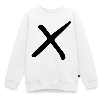 Croix élégante - Sweat Premium enfant bio - blanc - Devant - AI Model Kid Male (0cm)