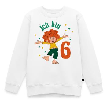 Pumuckl Ich Bin Sechs Geburtstagsmotiv - Kinder Premium Organic Sweatshirt - Weiß - Vorne - AI Model Kid Male (0cm)