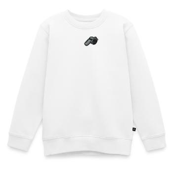 Embroidered Pipe - Kids Premium Organic Sweatshirt - white - Front - AI Model Kid Male (0cm)