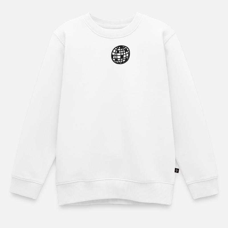 Boule disco - Sweat Premium enfant bio - blanc