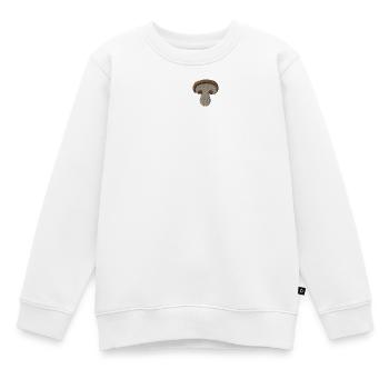 Champignon bestickt - Kinder Premium Organic Sweatshirt - Weiß - Vorne - AI Model Kid Male (0cm)