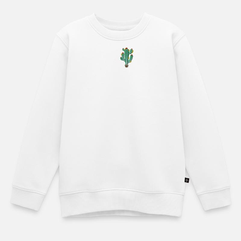 Cactus 1 - Sweat Premium enfant bio - blanc