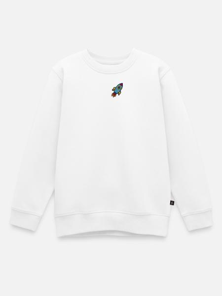 Spaceship - Kids Premium Organic Sweatshirt - white