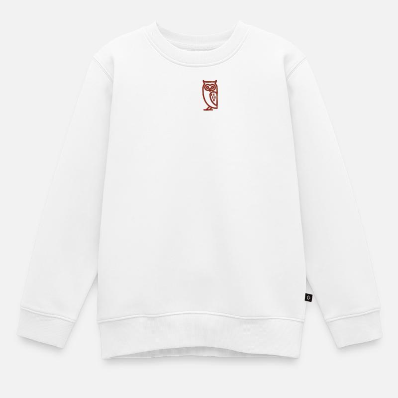 Hibou - Sweat Premium enfant bio - blanc