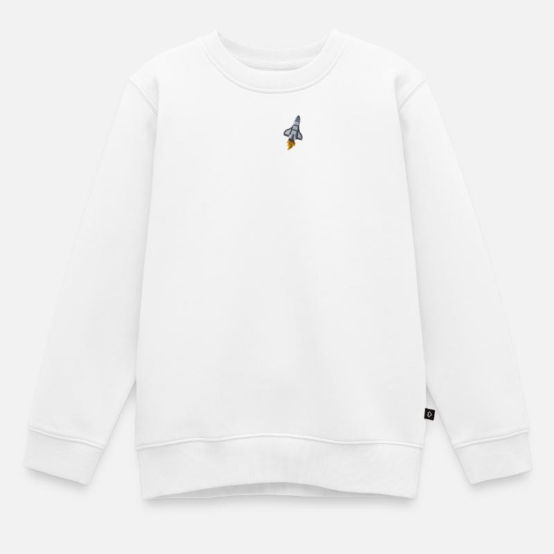 Navette spatiale - Sweat Premium enfant bio - blanc