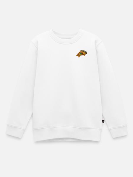 Pizza - Sweat Premium enfant bio - blanc