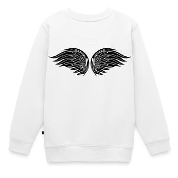Ailes d'ange, ailes, Noël. - Sweat Premium enfant bio - blanc - Dos - AI Model Kid Male (0cm)