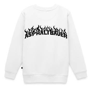 Asphaltbauer - Kinder Premium Organic Sweatshirt - Weiß - Hinten - AI Model Kid Male (0cm)