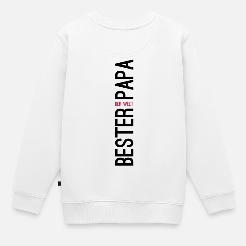 Bester Papa der Welt Geschenk - Kinder Premium Organic Sweatshirt - Weiß