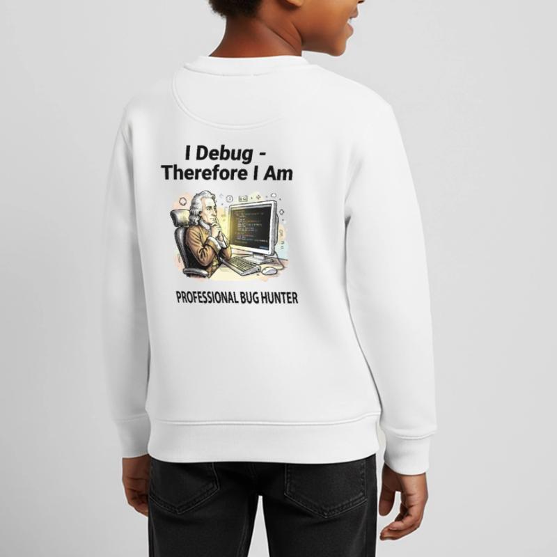 Retro Scholar an der Coding Console – leichter Hintergrund Kinder Premium Organic Sweatshirt