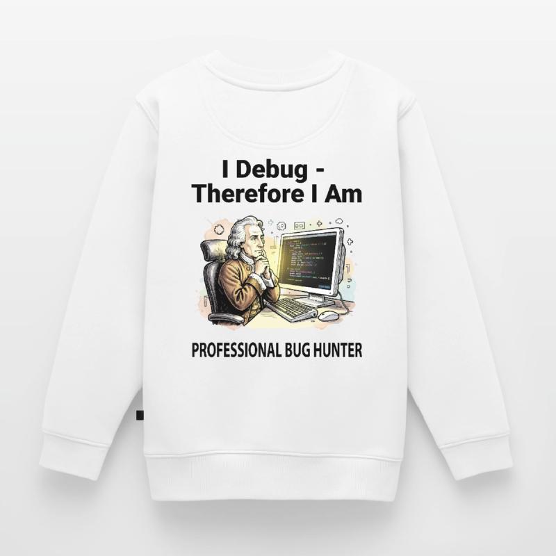 Retro Scholar an der Coding Console – leichter Hintergrund Kinder Premium Organic Sweatshirt