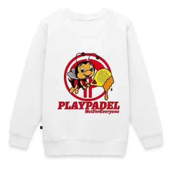 Ape Padel Exklusiv - Kinder Premium Organic Sweatshirt - Weiß - Hinten - AI Model Kid Male (0cm)