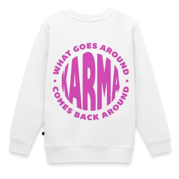 karma - Kids Premium Organic Sweatshirt - white - Back - AI Model Kid Male (0cm)