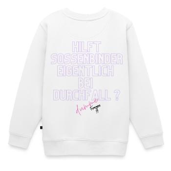 Durchfall Humor Neontext - Kinder Premium Organic Sweatshirt - Weiß - Hinten - AI Model Kid Male (0cm)