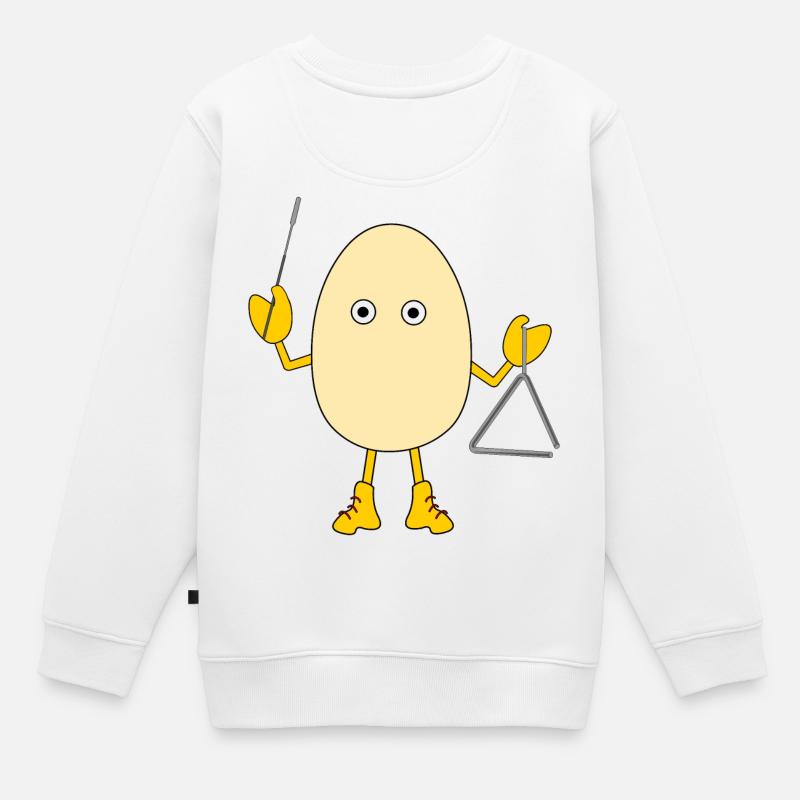 Triangle Egghead - Sweat Premium enfant bio - blanc