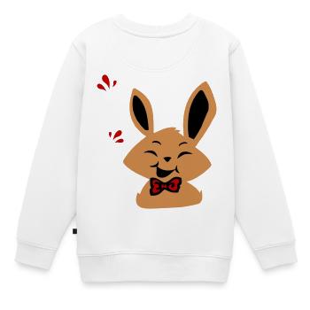 Osterhase - Kinder Premium Organic Sweatshirt - Weiß - Hinten - AI Model Kid Male (0cm)