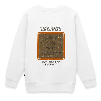 Mathematik - Kinder Premium Organic Sweatshirt - Weiß - Hinten - AI Model Kid Male (0cm)