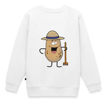 Kartoffel Hof Bauer Gemüse Bio Garten Ernte - Kinder Premium Organic Sweatshirt - Weiß - Hinten - AI Model Kid Male (0cm)