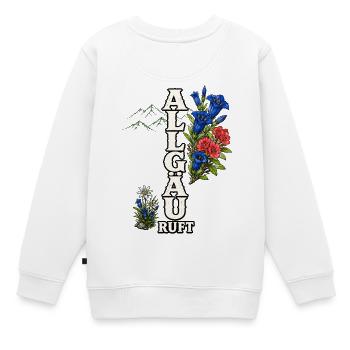 Allgäu ruft – Berge, Blumen und Heimatliebe - Kinder Premium Organic Sweatshirt - Weiß - Hinten - AI Model Kid Male (0cm)