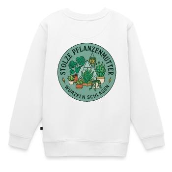 Grüne Wurzeln schlagen - Kinder Premium Organic Sweatshirt - Weiß - Hinten - AI Model Kid Male (0cm)
