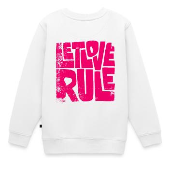 Toile - Sweat Premium enfant bio - blanc - Dos - AI Model Kid Male (0cm)