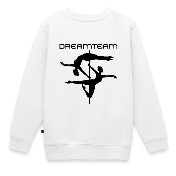 Duo Pole Tanz Silhouette - Kinder Premium Organic Sweatshirt - Weiß - Hinten - AI Model Kid Male (0cm)