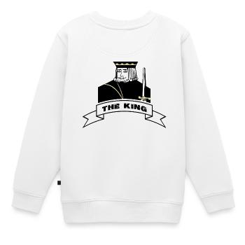 LE ROI Banderole - Sweat Premium enfant bio - blanc - Dos - AI Model Kid Male (0cm)