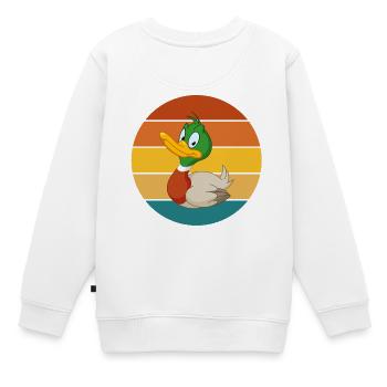 jagd, entenjagd, jagd, jäger - Kinder Premium Organic Sweatshirt - Weiß - Hinten - AI Model Kid Male (0cm)
