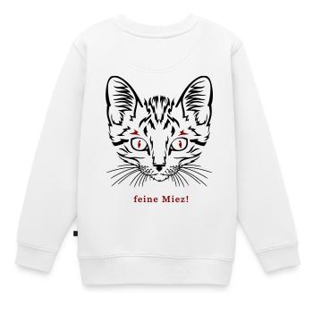 Cat, fine kitty - Kids Premium Organic Sweatshirt - white - Back - AI Model Kid Male (0cm)