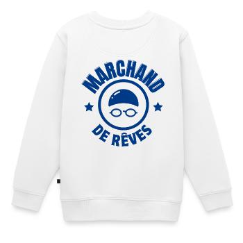 Schwimmen, Schwimmen, Schwimmen - Kinder Premium Organic Sweatshirt - Weiß - Hinten - AI Model Kid Male (0cm)
