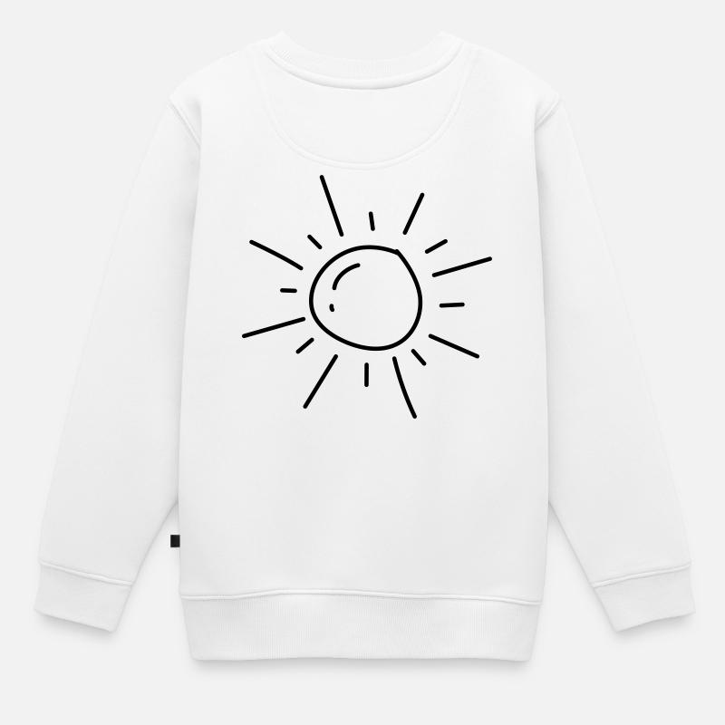 UNE Soleil - Sweat Premium enfant bio - blanc