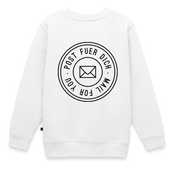 Post fuer dich - Kinder Premium Organic Sweatshirt - Weiß - Hinten - AI Model Kid Male (0cm)