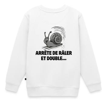 Führerschein, Schnecke, Geschwindigkeit - Kinder Premium Organic Sweatshirt - Weiß - Hinten - AI Model Kid Male (0cm)