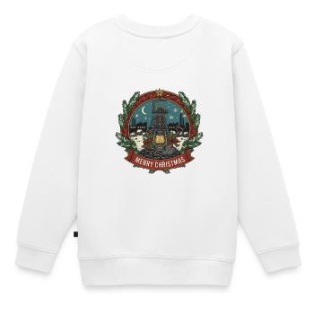 Laternenschimmer Winterwunderland - Kinder Premium Organic Sweatshirt - Weiß - Hinten - AI Model Kid Male (0cm)
