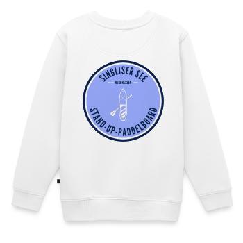 Singliser See Stand-Up-Paddleboard - Kinder Premium Organic Sweatshirt - Weiß - Hinten - AI Model Kid Male (0cm)