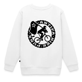 Antifa vélo Punks - Sweat Premium enfant bio - blanc - Dos - AI Model Kid Male (0cm)